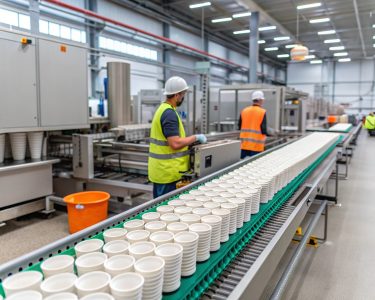 تولید ظروف یکبارمصرف در کارخانه برنا: از مواد اولیه تا محصول نهایی